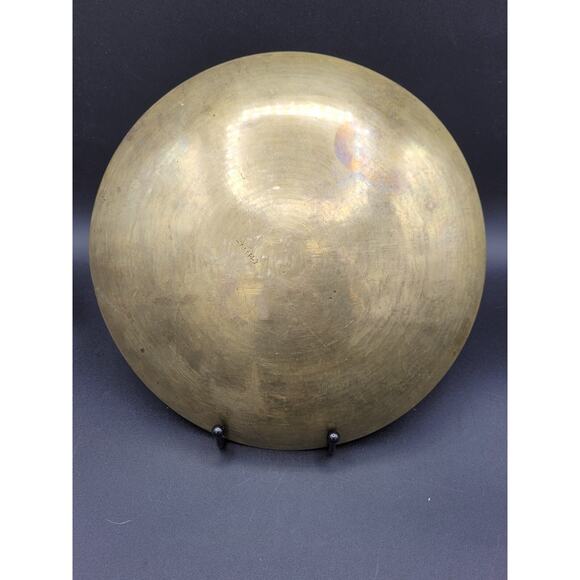 Antique Chinese Etched Heavy Brass Dragon Bowl Dish Hand Carved - Picture 4 of 5